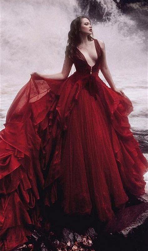 Red Gothic Wedding Dresses