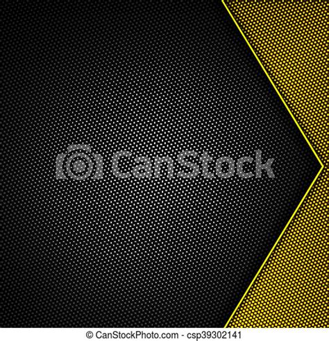 Yellow And Black Carbon Fiber Background 3d Illustration Material
