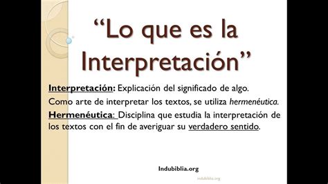 ¿qué Significa Interpretación