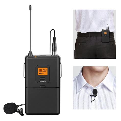 Fifine 20 Channel Uhf Wireless Lavalier Lapel Microphone System With