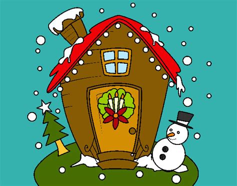 Dibujos de Paisajes navideños para Colorear - Dibujos.net