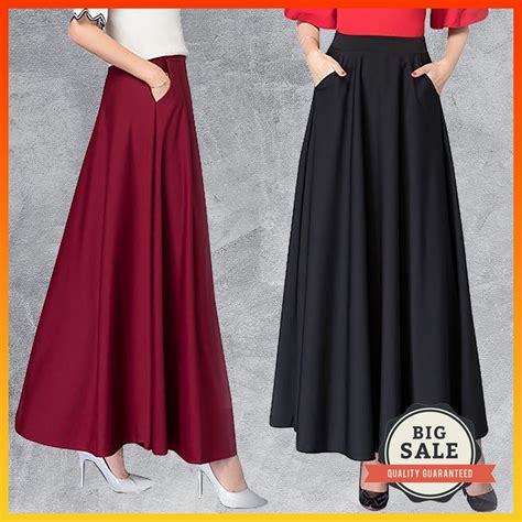 Pola skirt kembang a line. A-Line High Waist Women's Maxi Skirts Expansion Skirt ...