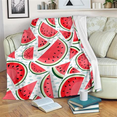 Watermelon Blanket Watermelon Fleece Blanket Watermelon Etsy