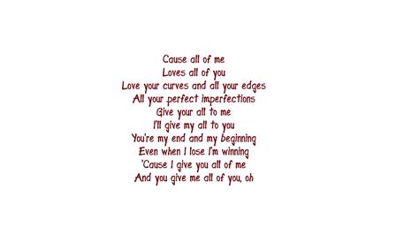 What would i do without your smart mouth apa yang kan kulakukan tanpa mulut pintarmu drawing me in, and you kicking me out menghelaku, dan kau menendangku got my head spinning, no kidding kau buat aku pening. John Legend - All Of Me Lyrics Official Video - YouTube