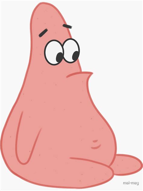 Naked Patrick Sticker By Mai May Redbubble