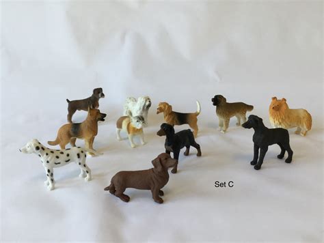 Miniature Dog Figures Plastic Animals For Crafts Etsy