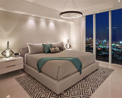 Murano Portofino South Beach Apartment Contemporary Bedroom Miami
