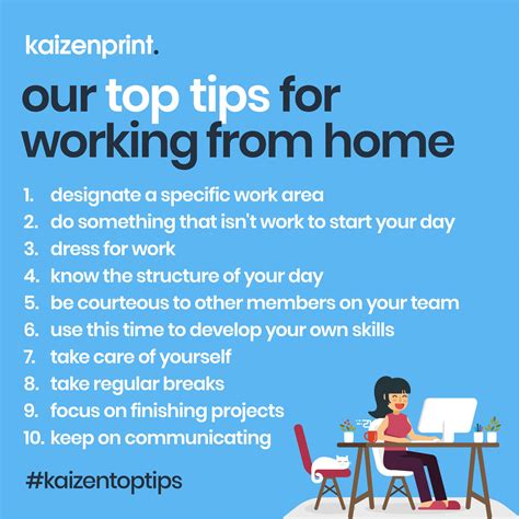 Kaizen Tips On Working From Home Kaizen Print Ireland