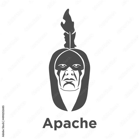Apache Logo For The Company Vector Illustration Apache Indian Man