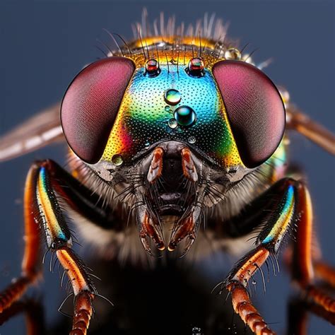 Premium Ai Image Macro Magic Professional Closeup Photos Of Flies Eyes