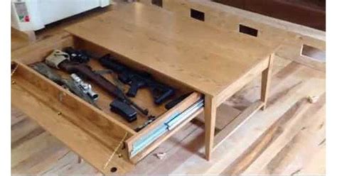 One can also use box style copper legs for more stability, as shown in these diy coffee table ideas. 15 Craziest Gun Racks on the Internet
