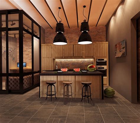 Mostly, an industrial kitchen design used concrete, metal, and wood materials. Industrial kitchen designs applied with fashionable decor ...