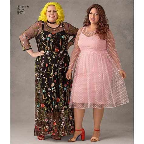 Simplicity Misses Plus Size 18w 26w Dress Pattern 1 Each Walmart