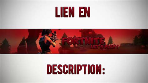 Bannière Fortnite Template Download Youtube