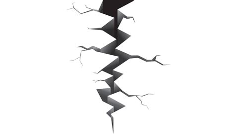 Earthquake White Crack White Fall Vector Crack White Fall Png And