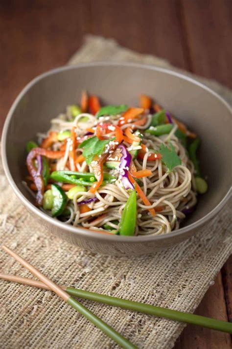 Asian Soba Noodle Salad With Soy Dressing Jessica Gavin