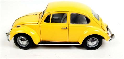 Franklin Mint 1967 Volkswagen Beetle Yellow Diecast Collectible Model