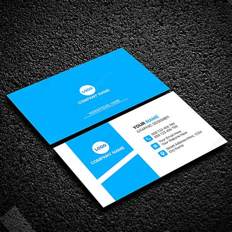 Blue Business Card Template Download On Pngtree