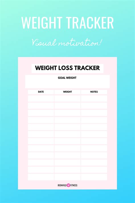 Printable Weekly Weight Loss Tracker Template Printable Templates