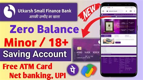 Utkarsh Bank Minor Account Opening Online Best Zero Balance Bank