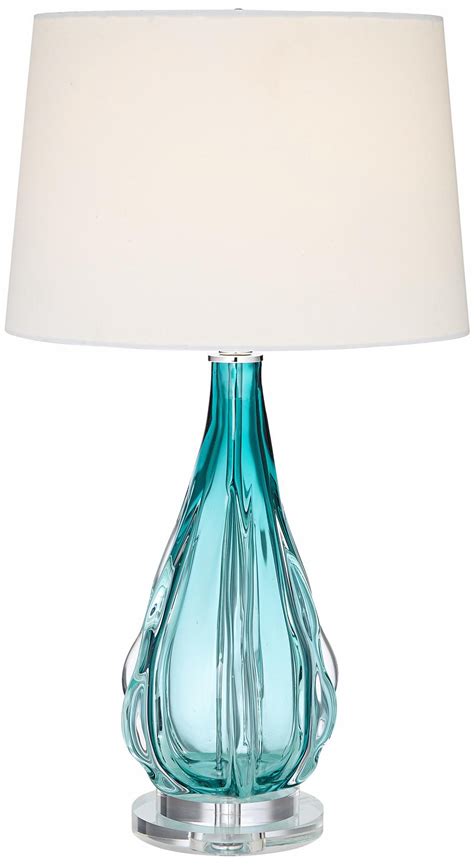 Eclectic Table Lamps Contemporary Table Lamps Modern Lamp Blue Glass