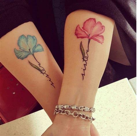 Sister Flower Tattoo Sister Tattoos Feather Tattoos Tattoos For Daughters
