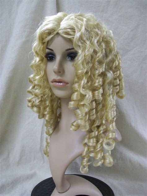 New Film Star Costume Wig Style Spiral Curls Ringlets Color Golden Blonde Includes One Wig