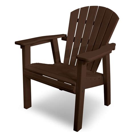 The phat tommy adirondack patio chair has a stylish appearance and comes in nine different hues for you to choose one that matches your color preference. Shop POLYWOOD Seashell Mahogany Plastic Patio Adirondack ...