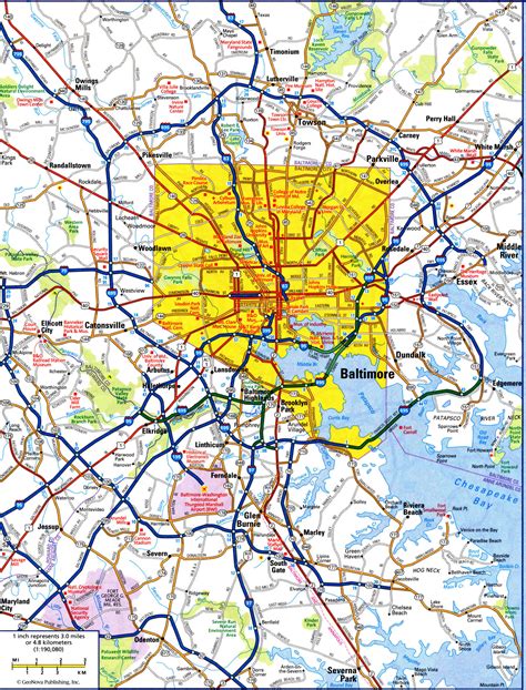 Baltimore City Map Free Detailed Map Of Baltimore City