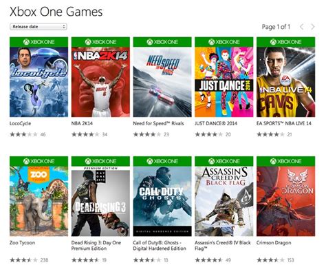 Xbox One Games Store Opens Its Doors