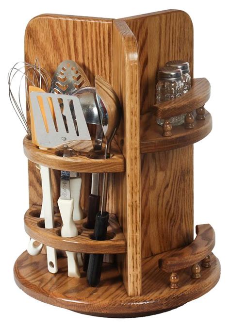 Choose your wood and stain and enjoy white glove delivery service. Amish Wood Kitchen Utensil Lazy Susan with Paper Towel ...