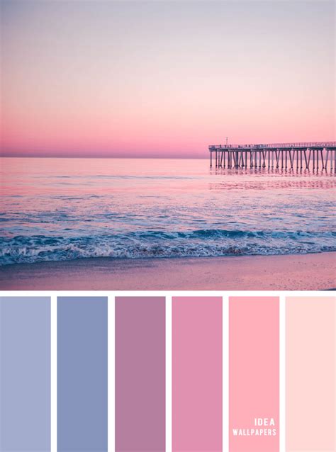 Pink Peach Blue Sky Inspired Color Palette Peach Color Combination