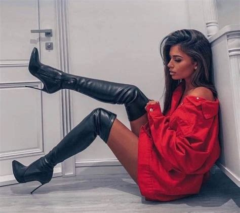 High Knee Boots Outfit Thigh High Boots Heels Stiletto Boots Long