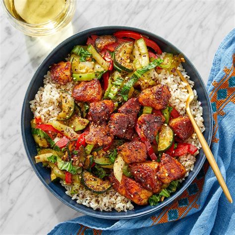 Add zucchini, cooked chicken, cream of chicken soup, onion and sour cream to the large bowl with the stuffing and mix i added some chopped bell peppers and substituted plain yogurt for the sour cream. Recipe: Curry-Glazed Chicken & Brown Rice with Zucchini ...