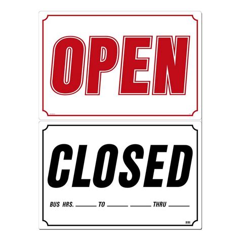 Open And Closed Signs Open And Closed Signs Stock Illustration