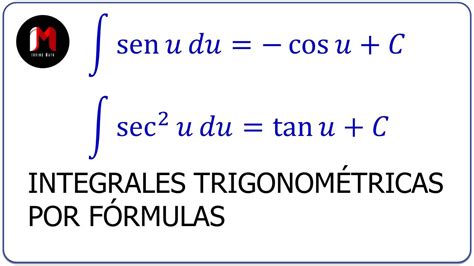 Introducción A Las Integrales Trigonométricas Fórmulas Para Integrar Y