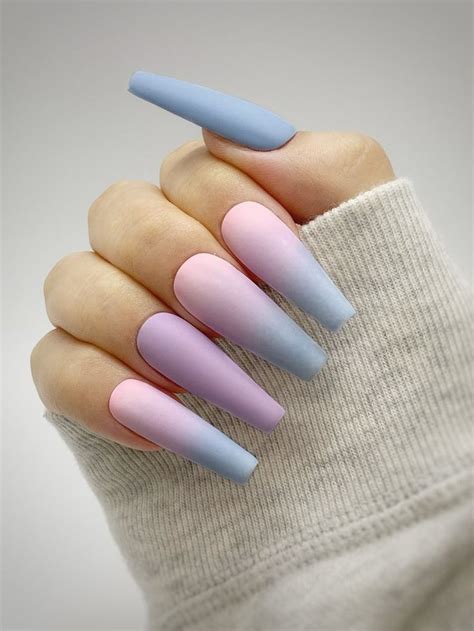 Cotton Candy Ombre Press On Nails Etsy In 2022 Cotton Candy Nails