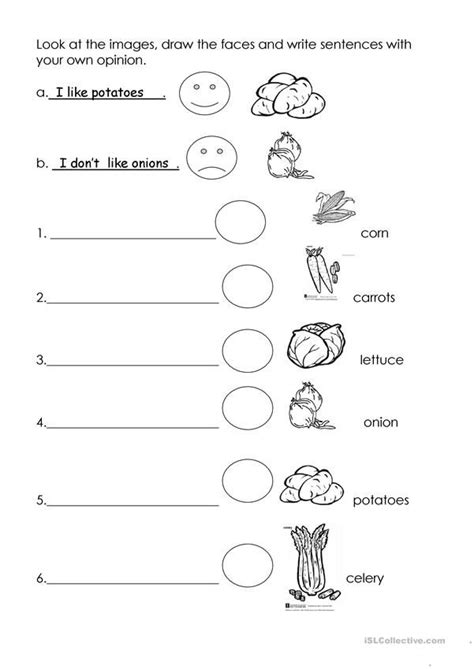I Like Dont Like Worksheets For Kids English Activities For Kids