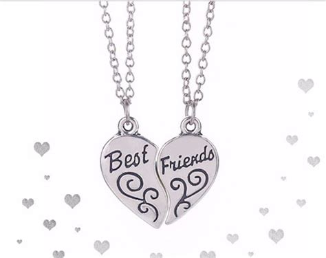 Colar Best Friends Forever Coração Duas Partes Bff R 3850 Em Mercado Livre