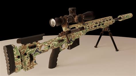 Sniper Rifle Xm2010 3d Model By Tokitaki