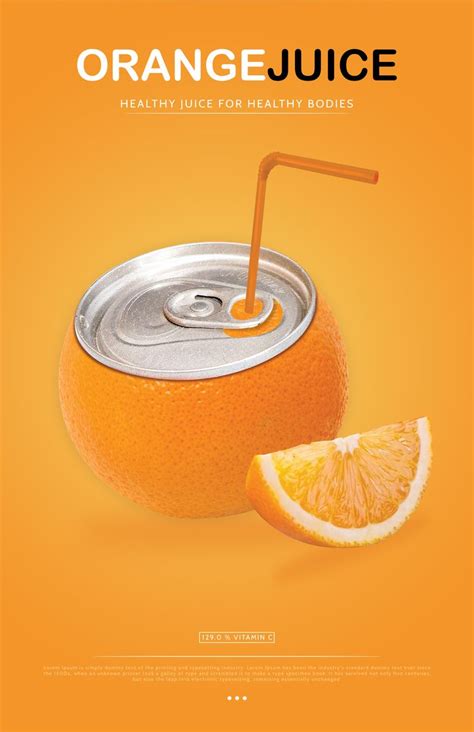 An Orange Juice Can With A Straw Sticking Out Of It