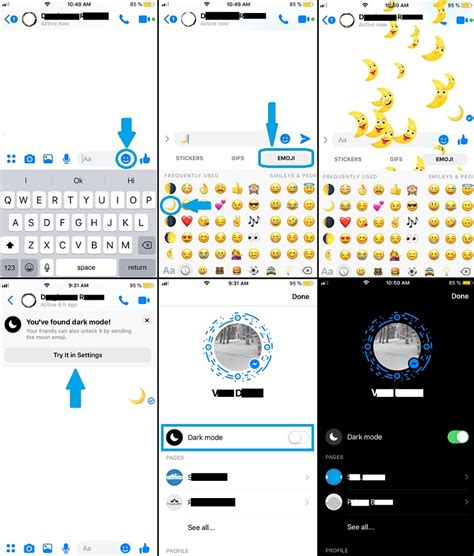 Facebook added an official dark mode feature to the facebook ios app. How To Enable Hidden Dark Mode For Facebook Messenger App ...