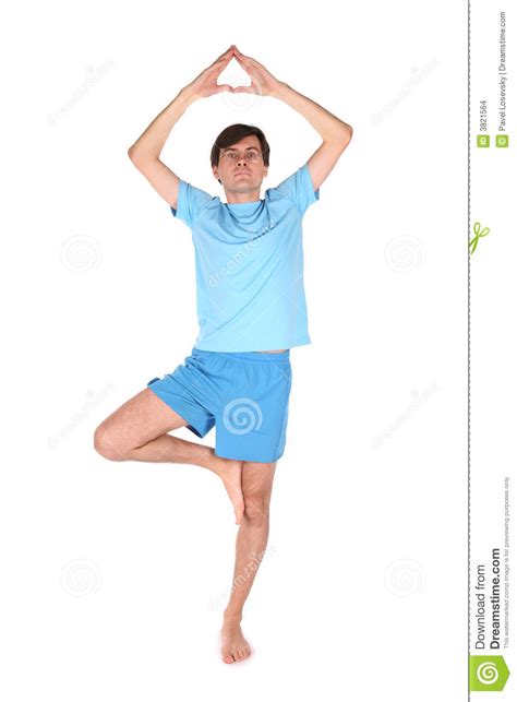 Yoga Man On One Leg Stock Photo Image Of Healthcare
