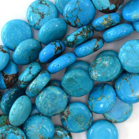14mm blue turquoise coin beads 16