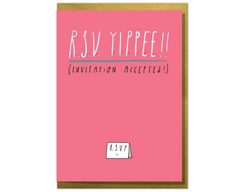 R S V Yippee Invitation Accepted Fun Invitation Acceptance Etsy UK