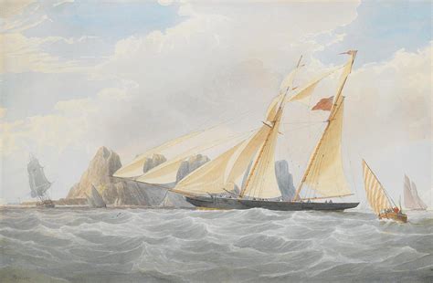 Stephen Dadd Skillett British Fl1845 1856 A Two Masted Gaff Rigged