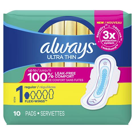 Always Ultra Thin Size 1 Regular Pads With Wings Always®
