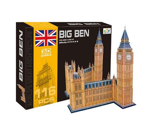 Big Ben 3d Diy Puzzle Elizabeth Tower Paper Models For Kids
