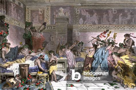 Image Of Roman Empire Decadence Dance And Drinking Scene During An Orgy