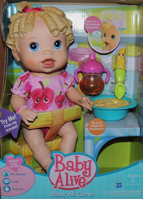 Baby Alive Doll Baby All Gone Interactive Juice Bottle Food Banana